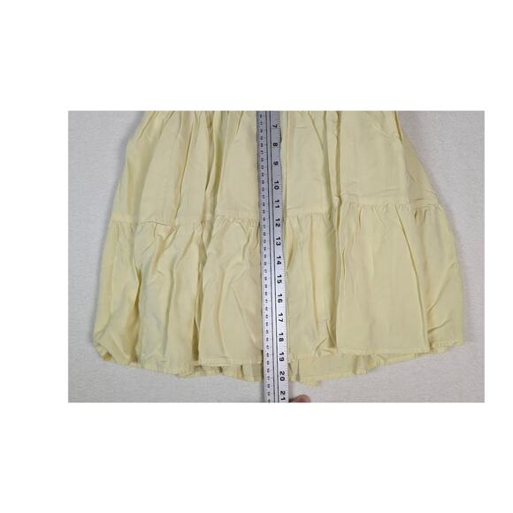 White Fox Boutique Yellow Women's Mini Dress Button Down Adjustable Straps Med - Picture 4 of 6